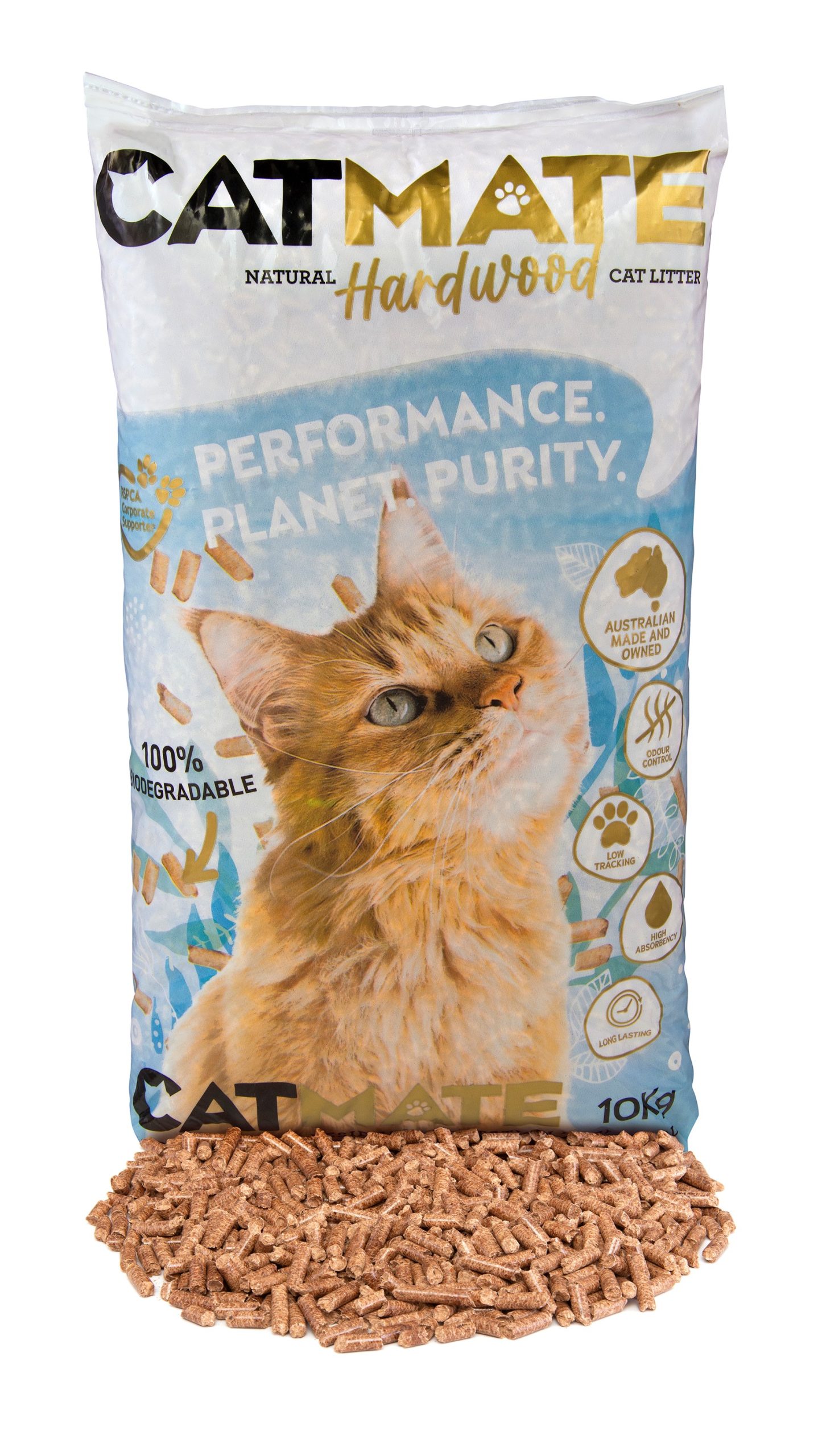Catmate Hardwood Litter (available from retail stores only)